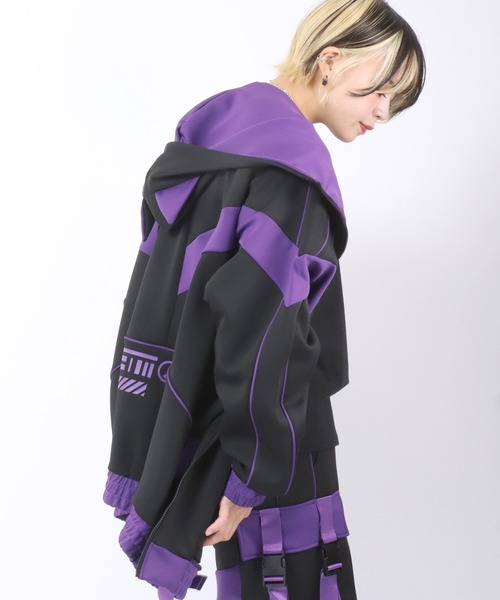 新品・未使用 タグ付✨サイコネーション　チャイナ振袖ジップアップパーカー L 新品・未使用 タグ付✨サイコネーション チャイナ振袖ジップ