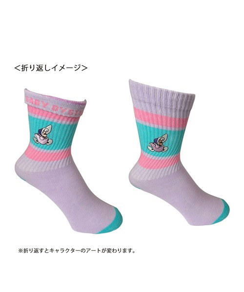 Disney 靴下 「 」 カラフルラインソックス 24W11 レディース