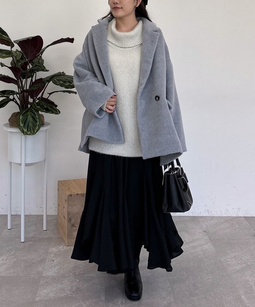 美品　ASCOT　ウール　テーラードジャケット　ブラック　11号　M ワンフォークロージング 1111clothing ◇ロゴワッペン ビッグ