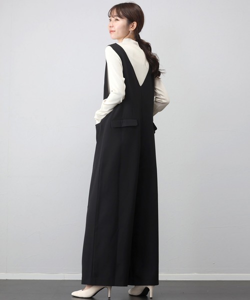 Aletta vita オールインワン フロントジップ2WAYサロペット レディース