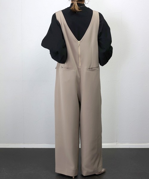 Aletta vita オールインワン フロントジップ2WAYサロペット レディース