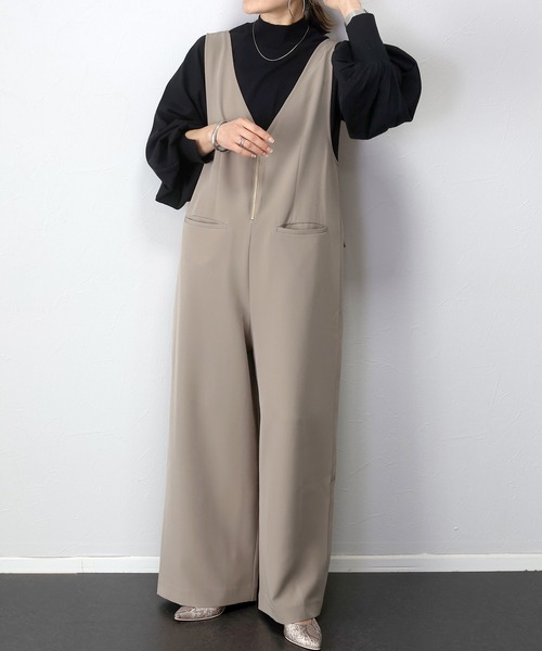 サロペット・オーバーオール・オールインワン ritsuko karita 20AW jumpsuit Aletta vita オールインワン フロントジップ2WAYサロペット レディース