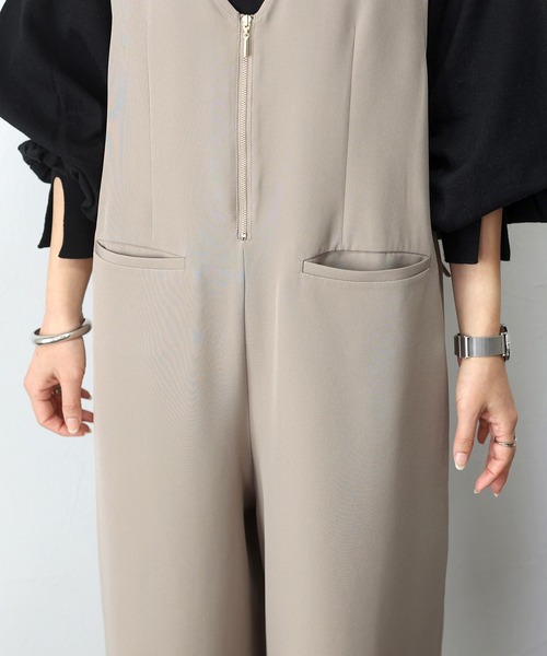 Aletta vita オールインワン フロントジップ2WAYサロペット レディース