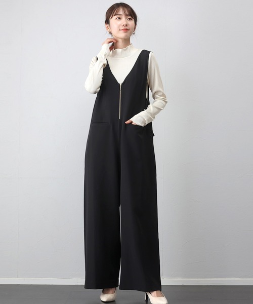 Aletta vita オールインワン フロントジップ2WAYサロペット レディース