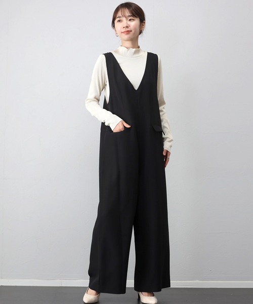 Aletta vita オールインワン フロントジップ2WAYサロペット レディース