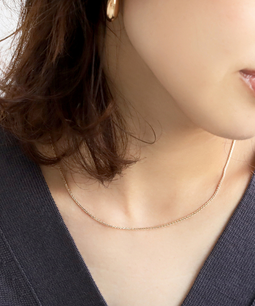 Lilas ネックレス 3Dチェーン38cmネックレス K10 レディース