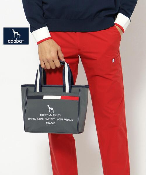 【新品未使用】【新レーベル ADABAT NAVY】トリコロール カートバッグ adabat（アダバット） トートバッグ 「新レーベル ADABAT NAVY