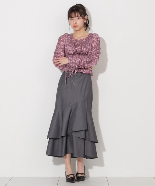 ジルスチュアート JILLSTUART ブラウス シャツ JILL by STUART ブラウス シャツ チュールシャーリングブラウス