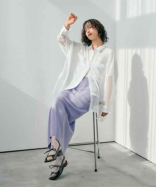 LEPSIM（レプシィム） ブラウス シャツ 切り替えポンチョシャツ 322288