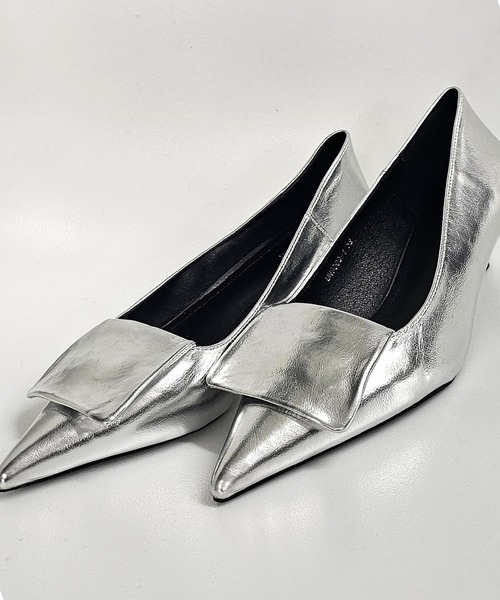 ︎ ✧ SMILE ORCHID（スマイルオーキッド） パンプス スクエアモチーフポイン