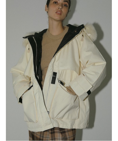 「AMAIL」 ダウンジャケット FREE ホワイト レディース_画像4