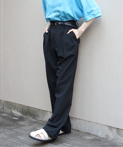 パンツ solni Shinzone｜ストレッチ トロピカル サマーウール トラウザー