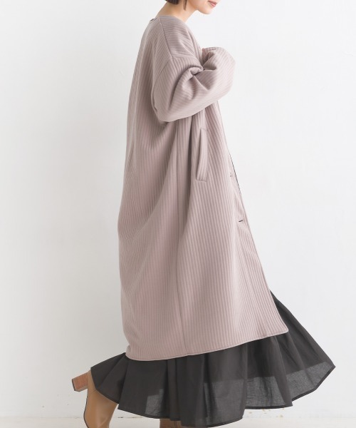 「OMNES」 ノーカラーコート FREE ブラック レディース_画像3