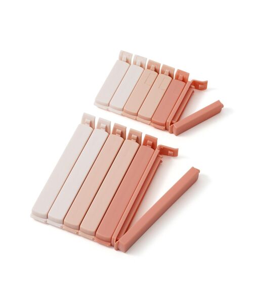 キッチン バッグクリップ 12個セット ピンク | Francfranc