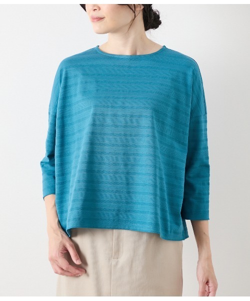 NEWYORKER（ニューヨーカー） tシャツ コットンポリエステルボーダー