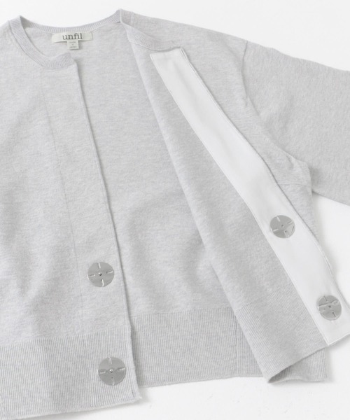 カーディガン unfil　crew-neck cardigan レディース unfil カーディガン unfil crew-neck cardigan レディース