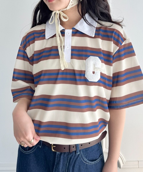 ポロシャツ ポロ ラガーセットアップ レディース Cross charm official store | ポロシャツ ラガーシャツ