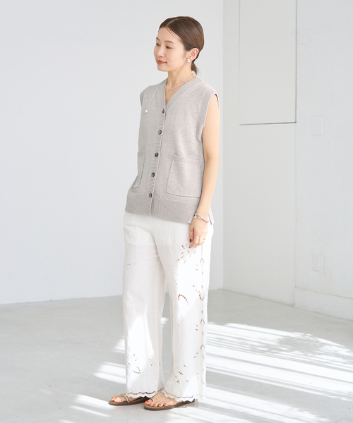 IENA ベスト ジレ テープヤーンベスト レディース : ZOZOTOWN