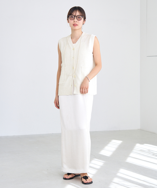 IENA ベスト ジレ テープヤーンベスト レディース : ZOZOTOWN