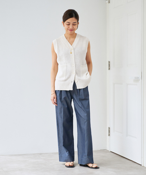 IENA ベスト ジレ テープヤーンベスト レディース : ZOZOTOWN