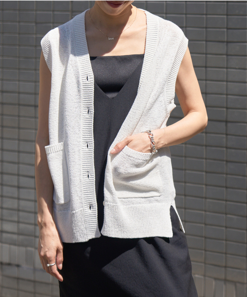 IENA ベスト ジレ テープヤーンベスト レディース : ZOZOTOWN