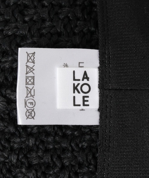 LAKOLE（ラコレ） 帽子 ハット レディース 配色透かし編みハット