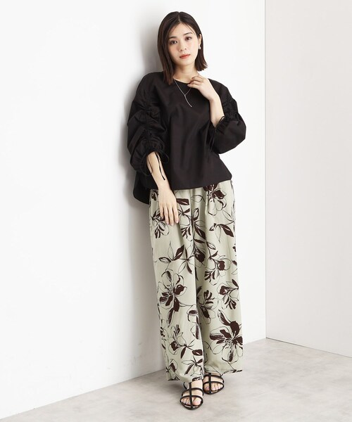 ブラウス シャツ 「手洗いOK」袖 シャーリング ブラウス レディース THE SHOP TK ブラウス シャツ 袖シャーリングブラウス「洗濯機OK