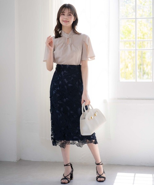 Noela スカート リボンレースナロースカート : ZOZOTOWN Yahoo