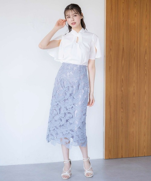Noela スカート リボンレースナロースカート : ZOZOTOWN Yahoo