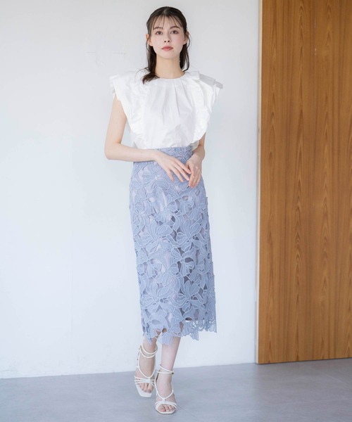 Noela スカート リボンレースナロースカート : ZOZOTOWN Yahoo