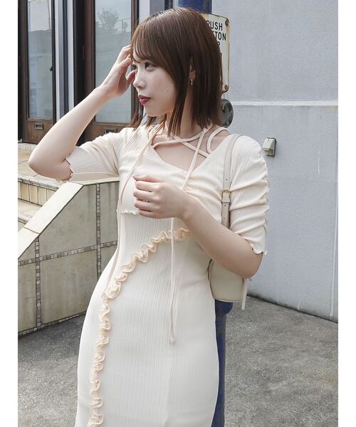 dazzlin ワンピース アシメレイヤードカットワンピース