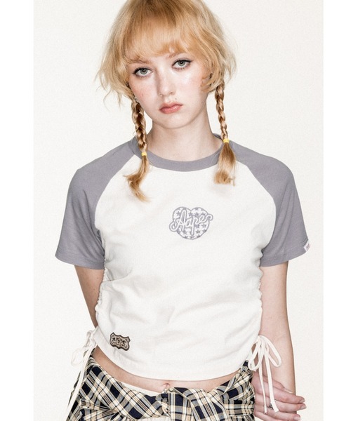 tシャツ AAPE RAGLAN SLEEVE TEE レディース AAPE BY A BATHING APE tシャツ RAGLAN SLEEVE TEE レディース