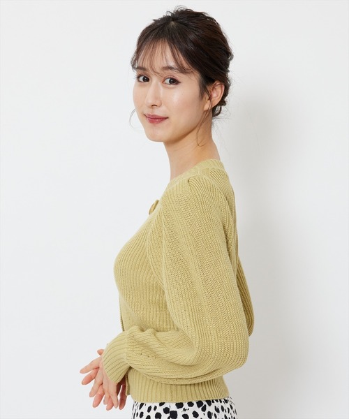 「SWINGLE」 ニットカーディガン MEDIUM クリーム レディース_画像3