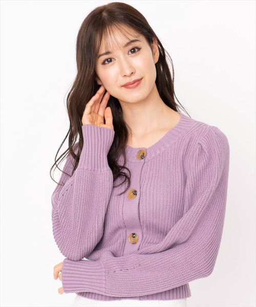 「SWINGLE」 ニットカーディガン MEDIUM クリーム レディース_画像8