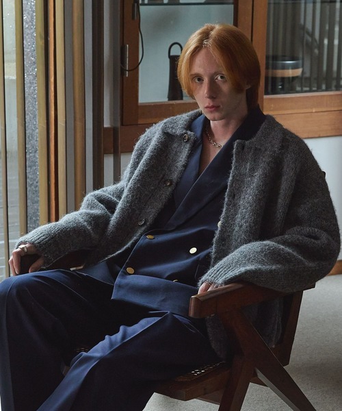 LURAKU ブラウン ニットカーディガン Mサイズ LURAKU ブラウン ニットカーディガン Mサイズ 予約]ポケットニット