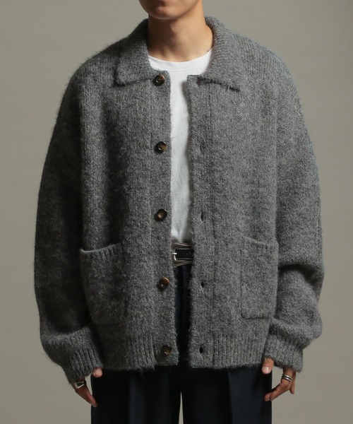 LURAKU ブラウン ニットカーディガン Mサイズ LURAKU ブラウン ニットカーディガン Mサイズ 予約]ポケットニット