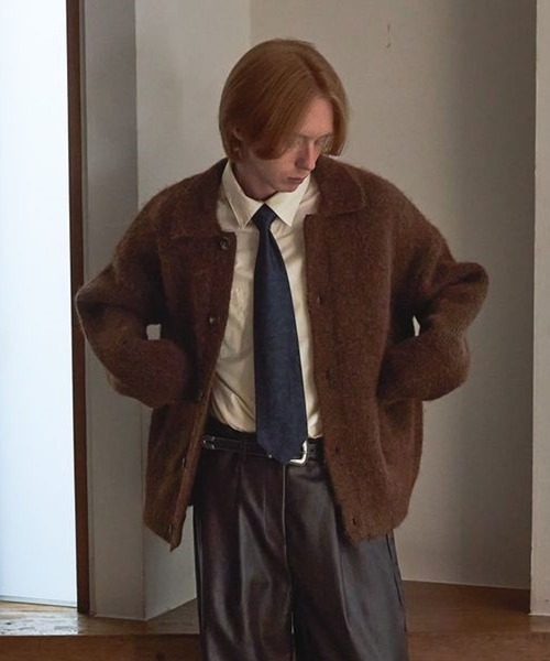 LURAKU ニットカーディガン M ブラウン メンズ : ZOZOTOWN Yahoo!店