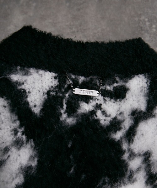 「ADRER」 ニットカーディガン S ネイビー メンズ_画像7