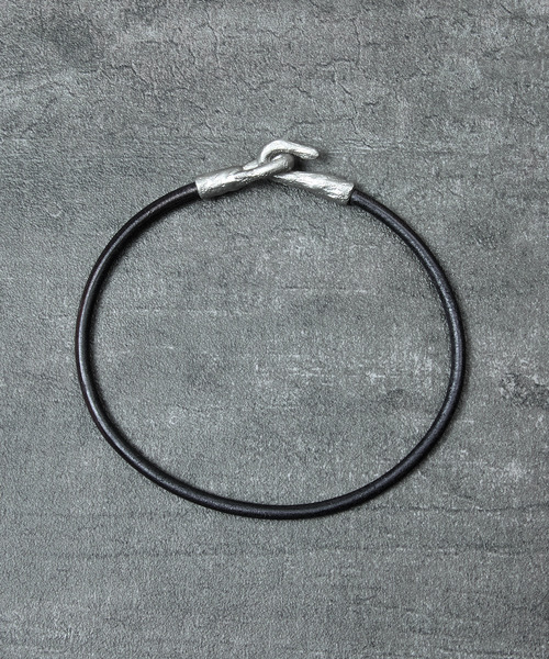 casuca nido　シルバーアンクレット GILD アンクレット ギルド / Leather cord atypical hook anklet