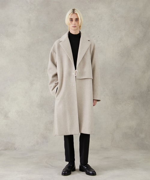 「PUBLIC TOKYO」 チェスターコート 1 ブラック メンズ_画像5