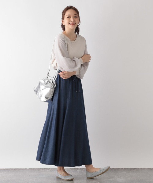 GLOBAL WORK 「GLOBAL WORK」 ロングスカート SHORT ネイビー