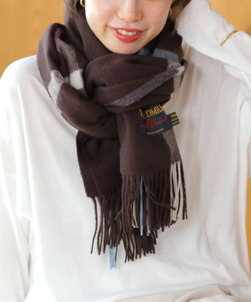 未使用・美品♡TWEEDMILL ピン付きウールストール　チェック　大判 galette-store_50-190