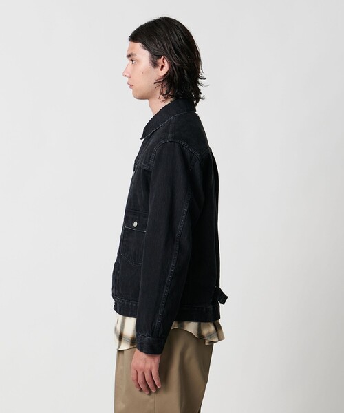 SCYE BASICS ブラックデニムジャケット SCYE BASICS,20th ANNIV. BLACK SELVEGE DENIM JACKET