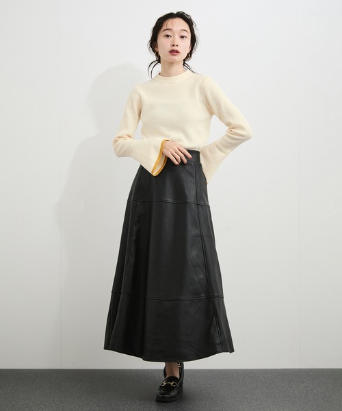LE CERCLE par rope' ニット セーター フレアスリーブバイカラーニット