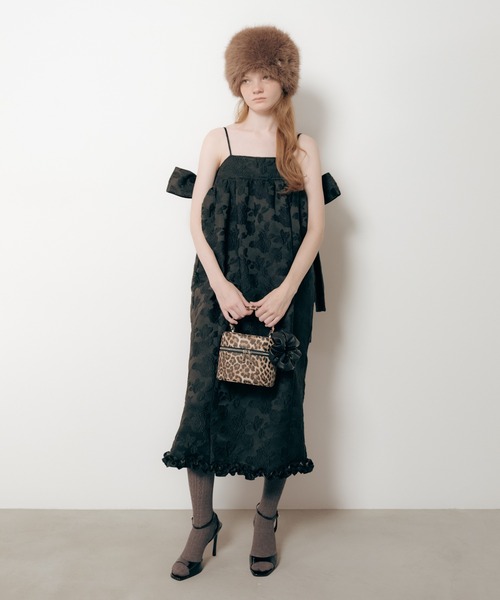 Carmelo ワンピース 'Kimono' Rose Jacquard Dress / コクーン ローズ