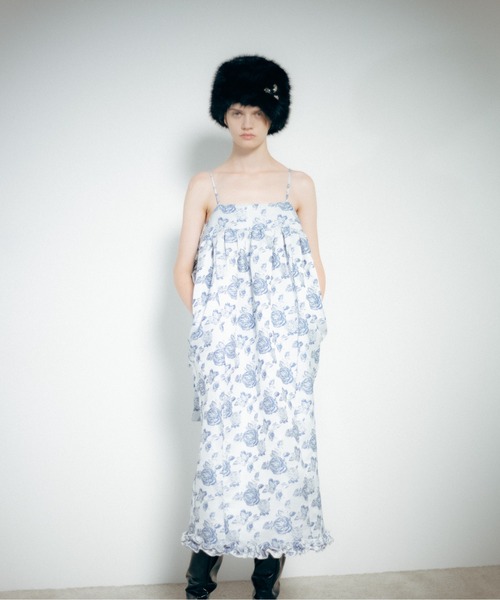 Carmelo ワンピース 'Kimono' Rose Jacquard Dress / コクーン ローズ