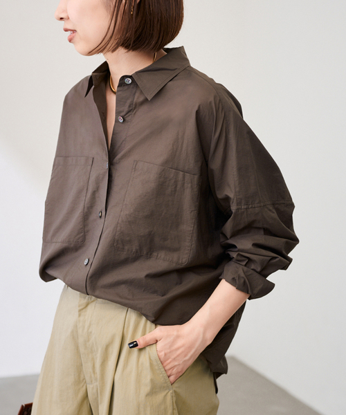 FRAMeWORK レディースシャツ FRAMeWORK（フレームワーク） ブラウス シャツ シアーワイドシャツ