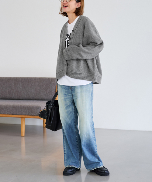 FRAMeWORK（フレームワーク） カーディガン AQUA Vネックカーディガン