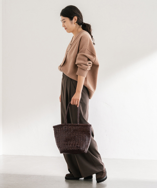 FRAMeWORK クルーネックカーディガンセーター FRAMeWORK（フレームワーク） ニットカーディガン FREE ブラウン