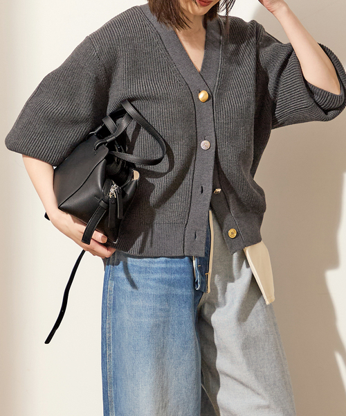 journal standard L'essage カーディガン GOLDボタン レディース